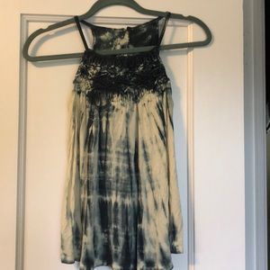 American Eagle- Crochet-detailing Tie Dye Tank Top